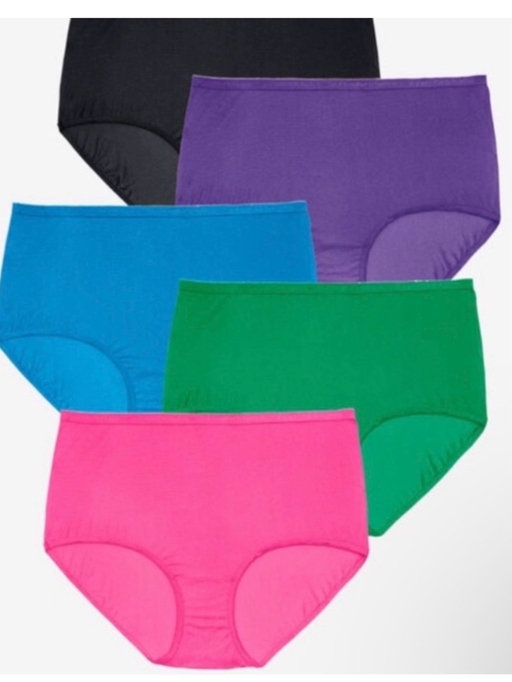 New 5pk Nylon Silky brief Panties size 8 1X Comfort
Choice Woman Within
